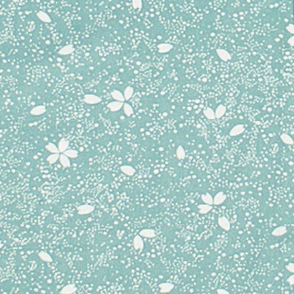 画像2: 鯉口シャツ（江戸一/柄/浅葱さくら） (2)